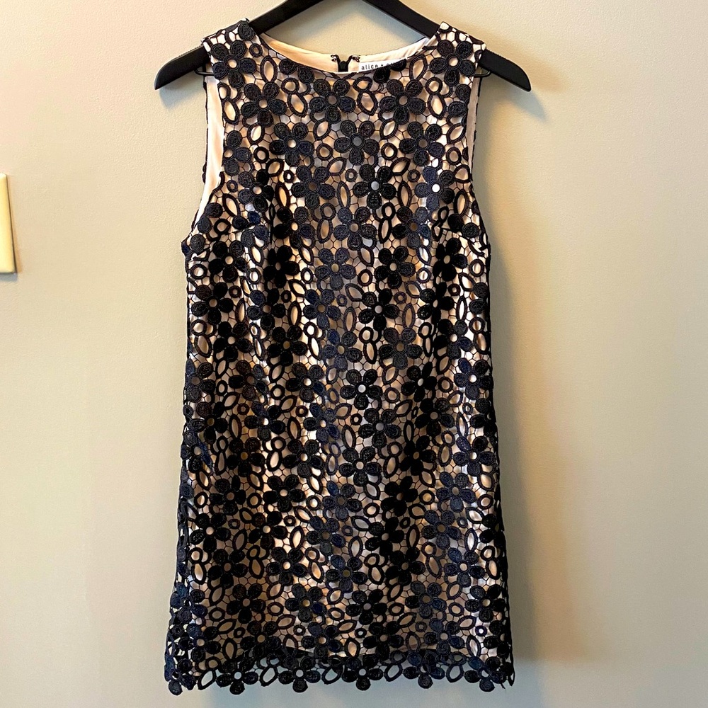 Alice + Olivia Clyde Sleeveless A-Line Minidress